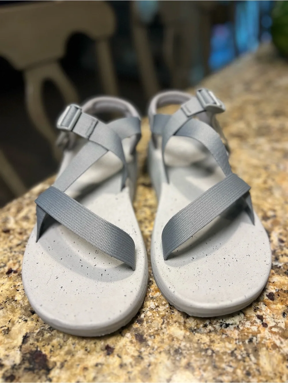 Chaco CushZ Extra Cushioned Gray Sport Sandals Men's Size 15 EUC
